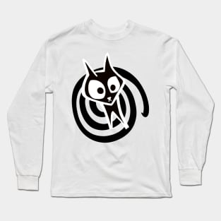 Black Cat Spiral | Twilight Zone Kitty Long Sleeve T-Shirt